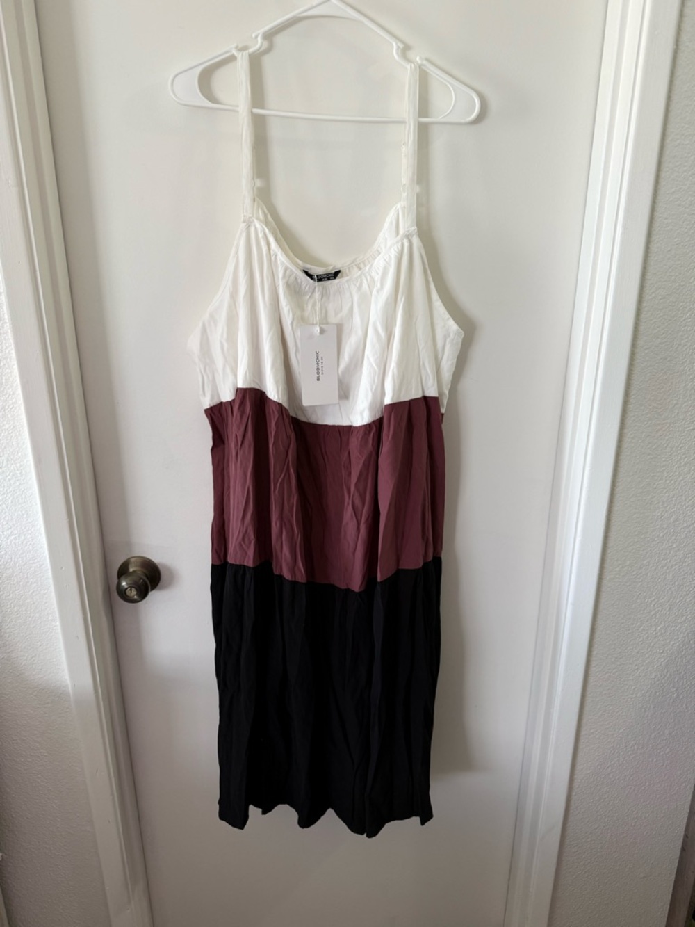 Woman’s Plus Size Tiered Colorblock Maxi Dress Bloomchic 26W